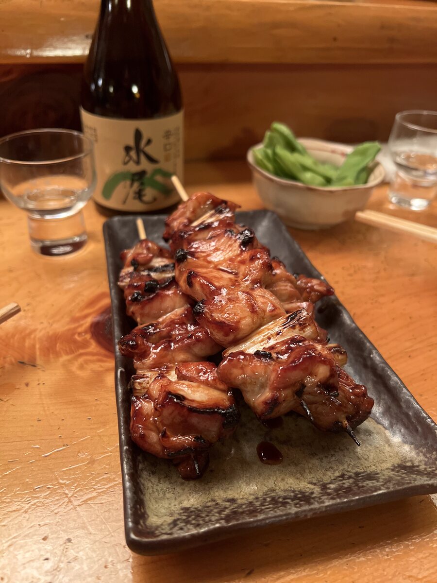 Yakitori and sake
