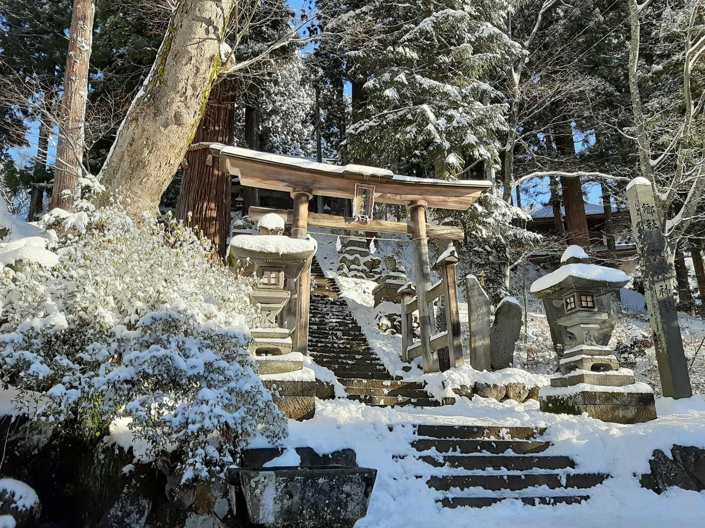 Snowy shrine
